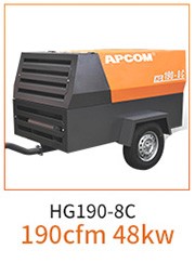 OPEC HG Series Medium and Large Diesel Moving Screw Air Compressor HG800-14C/800cfm Mobile Air Compressor