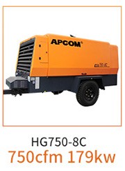 OPEC HG Series Medium and Large Diesel Moving Screw Air Compressor HG800-14C/800cfm Mobile Air Compressor