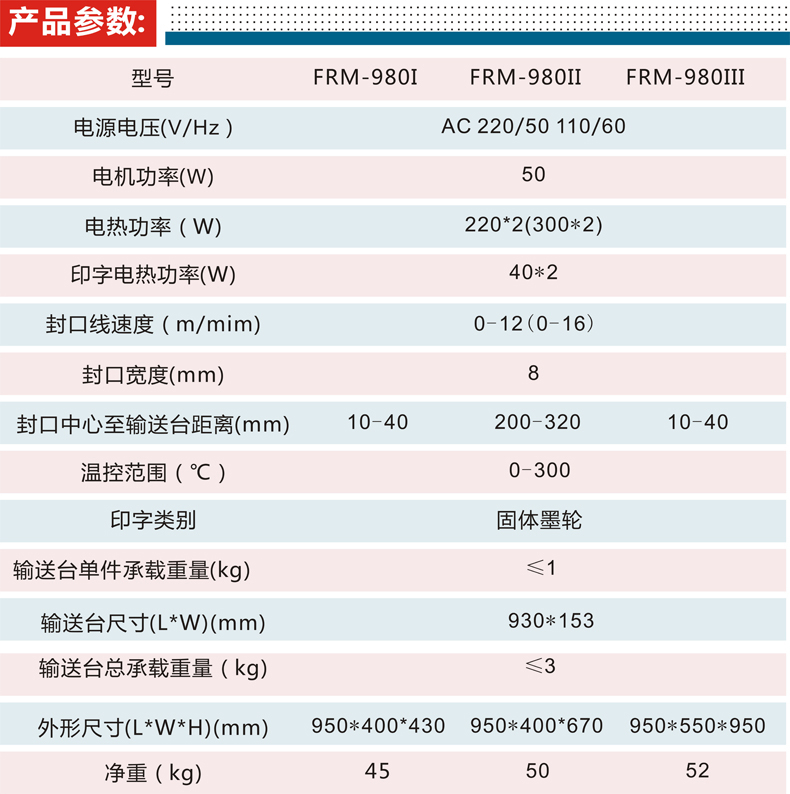Sealing Machine FRM-980i Ink Roller Pad Colored Printing Plastic Film Continuous Sealing Automatic Packaging Machine
