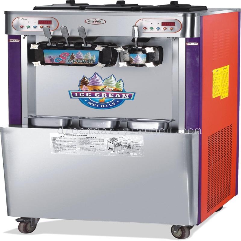 Four vertical stainless steel ice cream machine