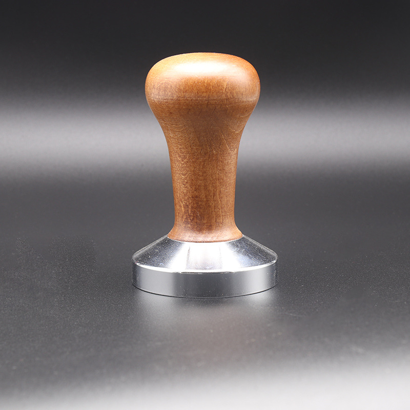 Stainless Steel 58 Thread Tamper Powder Tamper Bottom Huanghuali Solid Wood Handle Italian Coffee Machine Powder Tamper