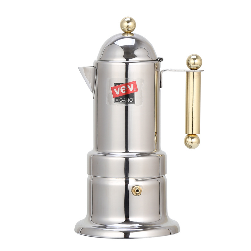 Italian 04 Coffee Machine Coffee Percolator Household Extraction Stainless Steel Mocha Black Coffee Pot Pagoda Pot