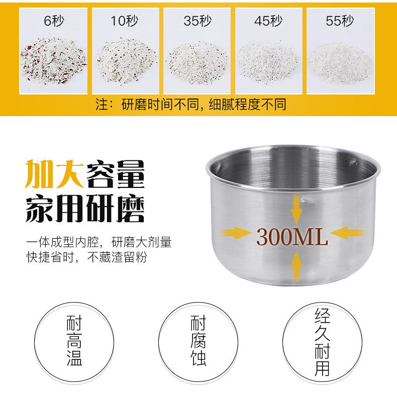 Flour Mill Grinder Donkey-Hide Gelatin Grinder Cereals Powder Machine Electric Household Small Dry Grinding Coffee Beans Flour Mill Grinder Donkey-Hide Gelatin Grinder Cereals Powder Machine Electric Household Small Dry Grinding Coffee Beans
