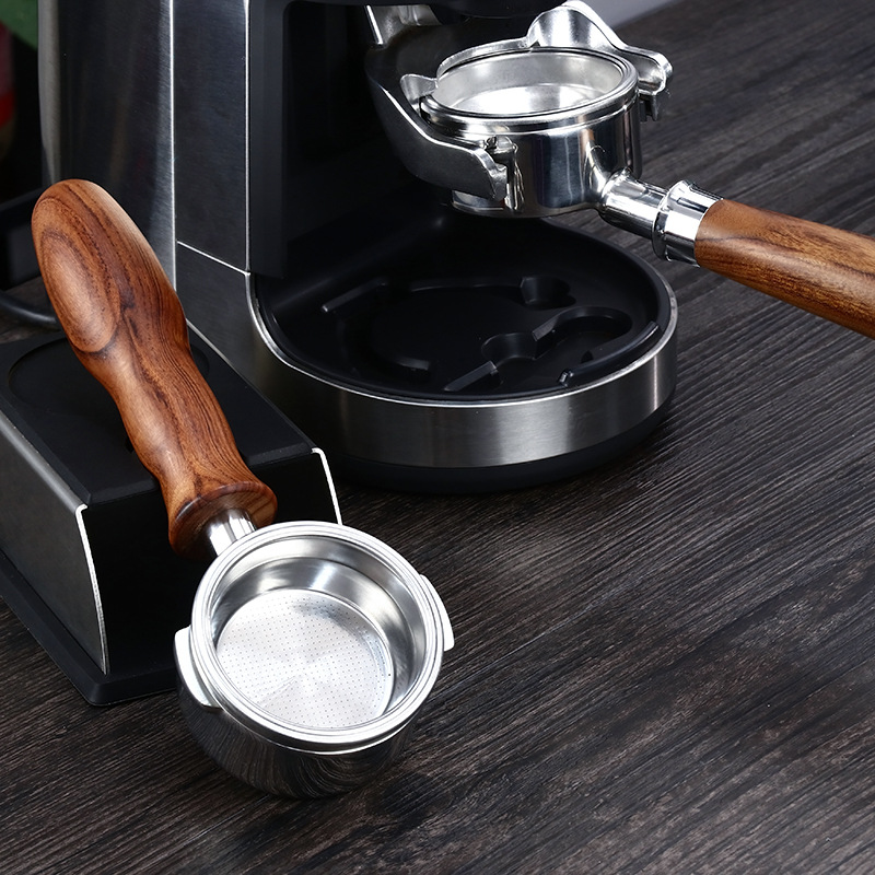 Solid Wood Coffee Machine Bottomless Handle Huanghuali Welhome 310 210 Universal Bottomless Handle Factory Wholesale
