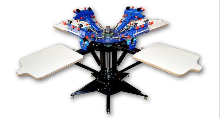 006254--S442L enhanced precise micro adjust four color four station double wheel overprinting screen printing machine 006254--S442L enhanced precise micro adjust four color four station double wheel overprinting screen printing machine