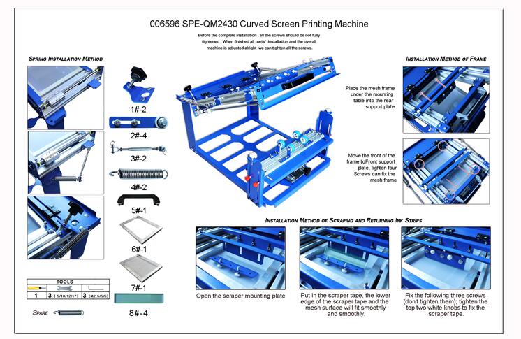 006596 SPE-QM2430 Curved Screen Printing Machine