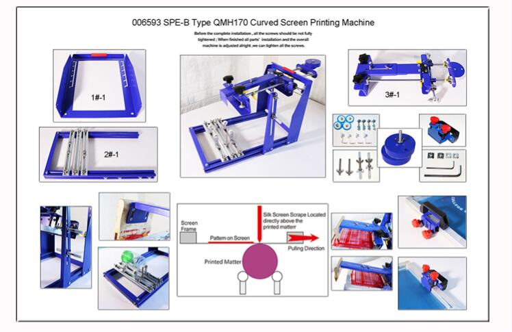 006593 SPE-B Type QMH170 Curved Screen Printing Machine 006593 SPE-B Type QMH170 Curved Screen Printing Machine