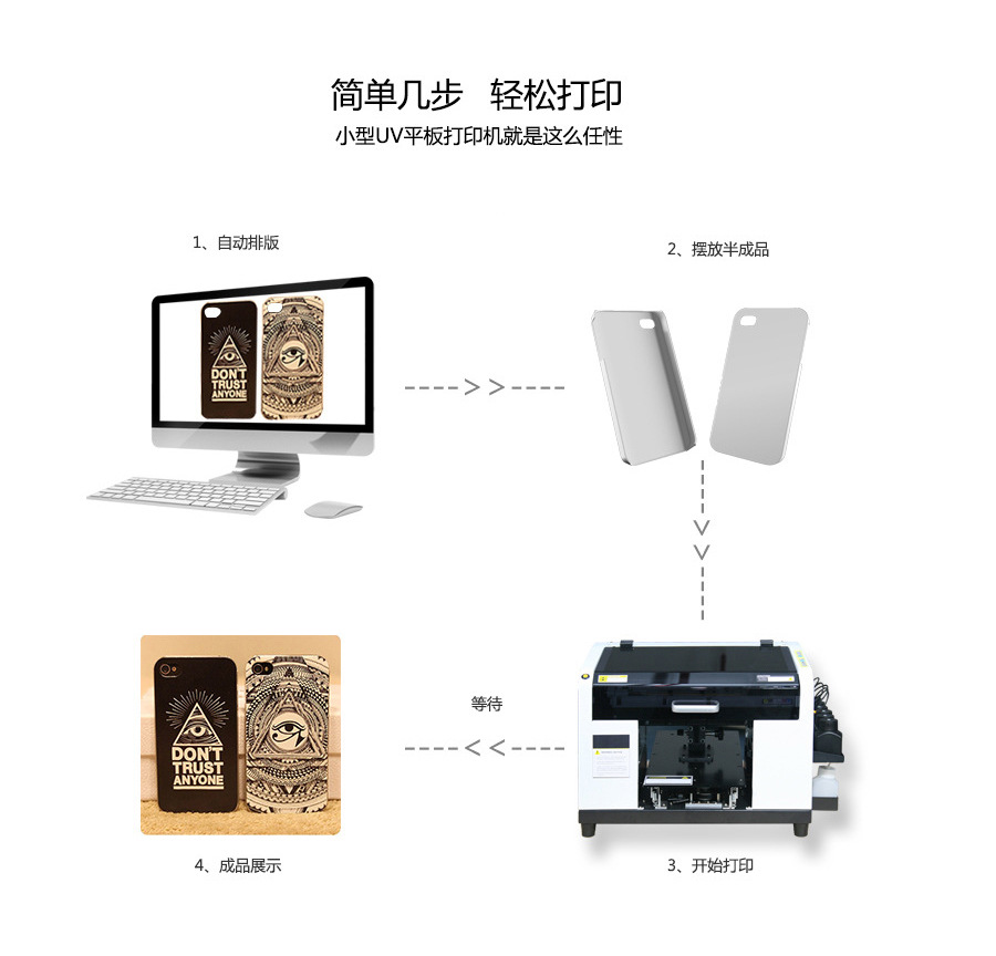 Digital Printing Machine Small UV Flatbed Printer Chromatic Machine 50x35cm Phone Case Digital Printing Digital Printing Machine Small UV Flatbed Printer Chromatic Machine 50x35cm Phone Case Digital Printing