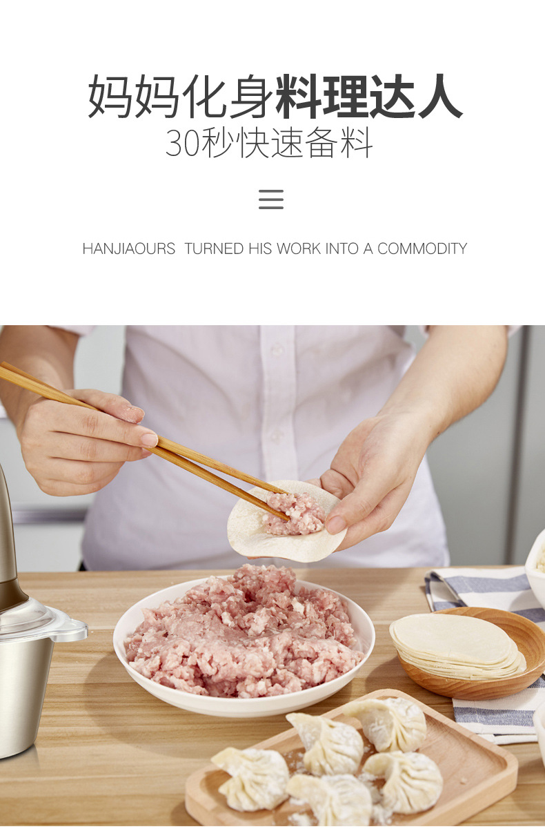 Meat Grinder Meat Grinder MultiFunctional Household Electric Meat Grinder Small HighPower Food Supplement Machine