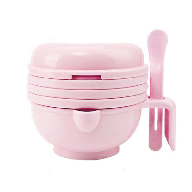 Baby Solid Food Grinder Manual Food Grinding Bowl Baby Puree Cooking Machine Food Supplement Tool Set Multifunctional