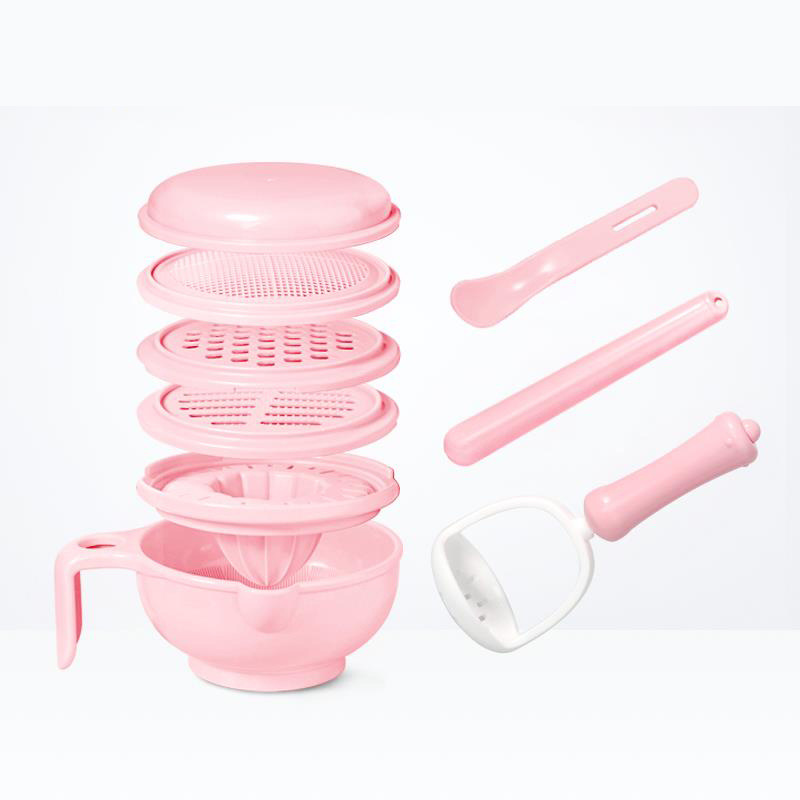 Baby Solid Food Grinder Manual Food Grinding Bowl Baby Puree Cooking Machine Food Supplement Tool Set Multifunctional