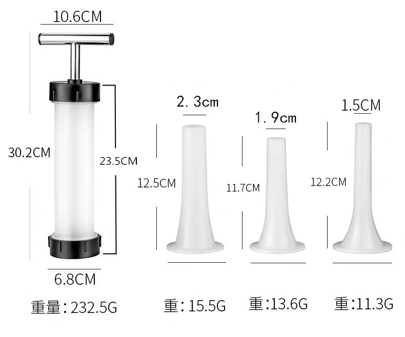 HandHeld Food Grade Sausage Filler Sausage Funnel Commercial Manual Sausage Filling Machine HandPushed Sausage Machine