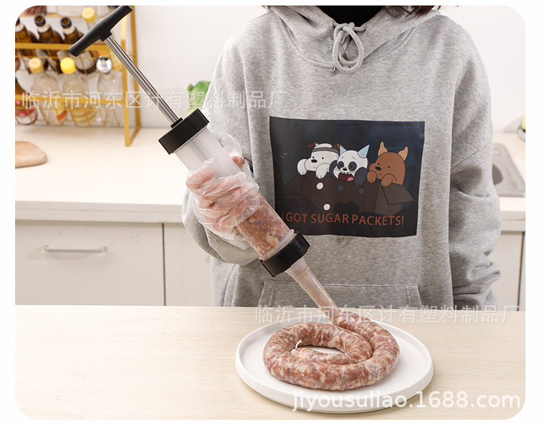 HandHeld Food Grade Sausage Filler Sausage Funnel Commercial Manual Sausage Filling Machine HandPushed Sausage Machine
