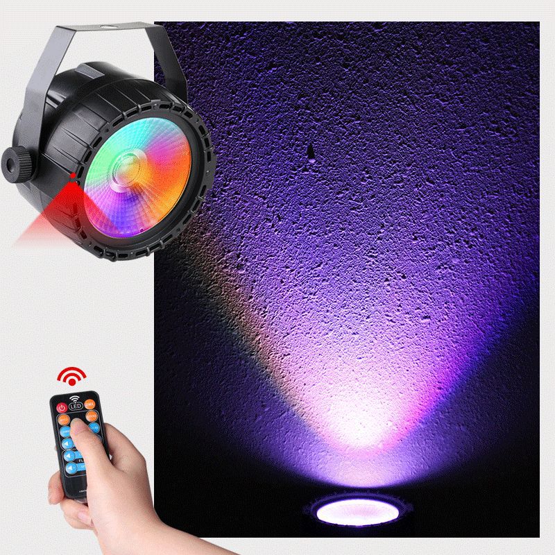 led mini 15W remote control COB surface light lamp RGB + UV small par light bar light KTV stage lighting decoration