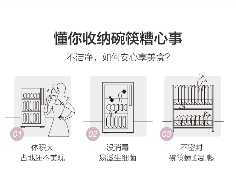 Disinfection cabinet household bowl dish chopsticks sterilizer uv sterilization high temperature drying desktop