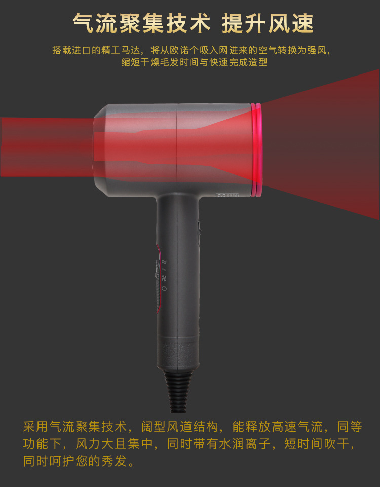 Hair Dryer Moisturizing Anion Electric Blower Heating and Cooling Air Electrical Constant Temperature Hammer Hair Dryer