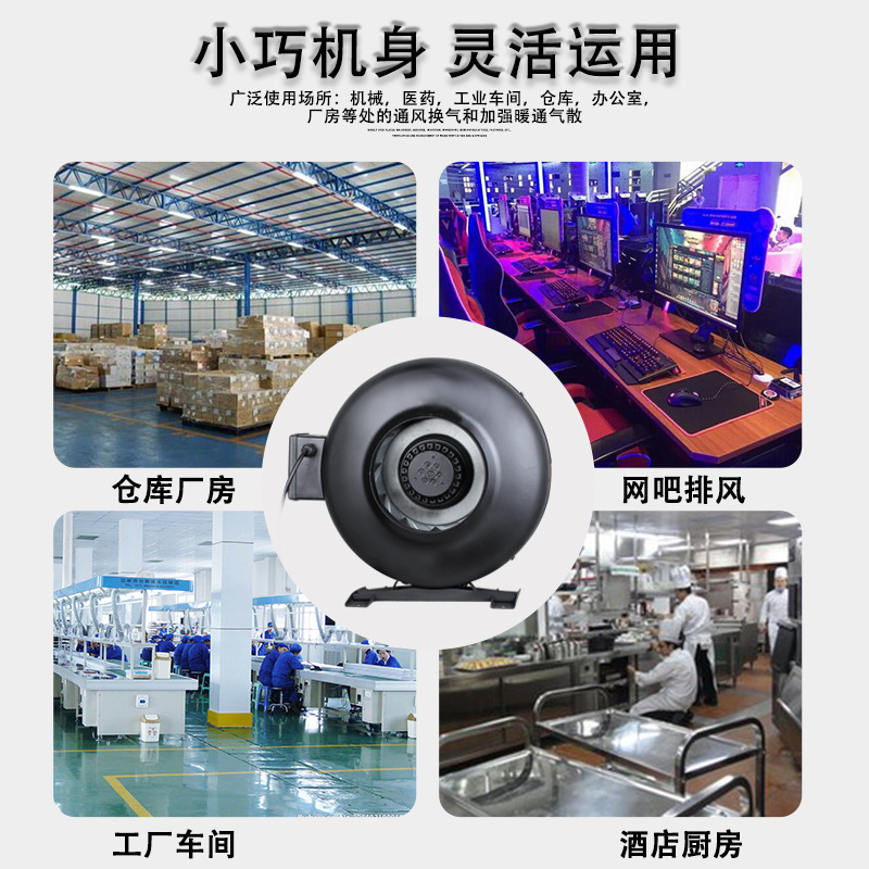 Shen Gong GDF Outer Rotor round Pipeline Blower Energy-Saving Low Noise Cooling Fan Air Factory Direct Sales Wholesale