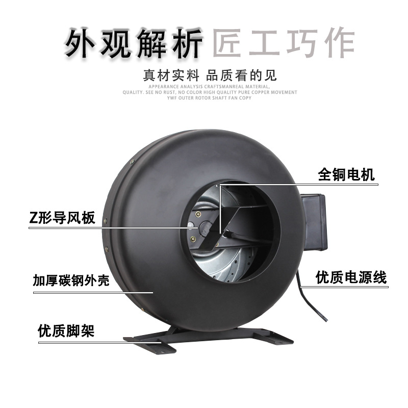 Shen Gong GDF Outer Rotor round Pipeline Blower Energy-Saving Low Noise Cooling Fan Air Factory Direct Sales Wholesale