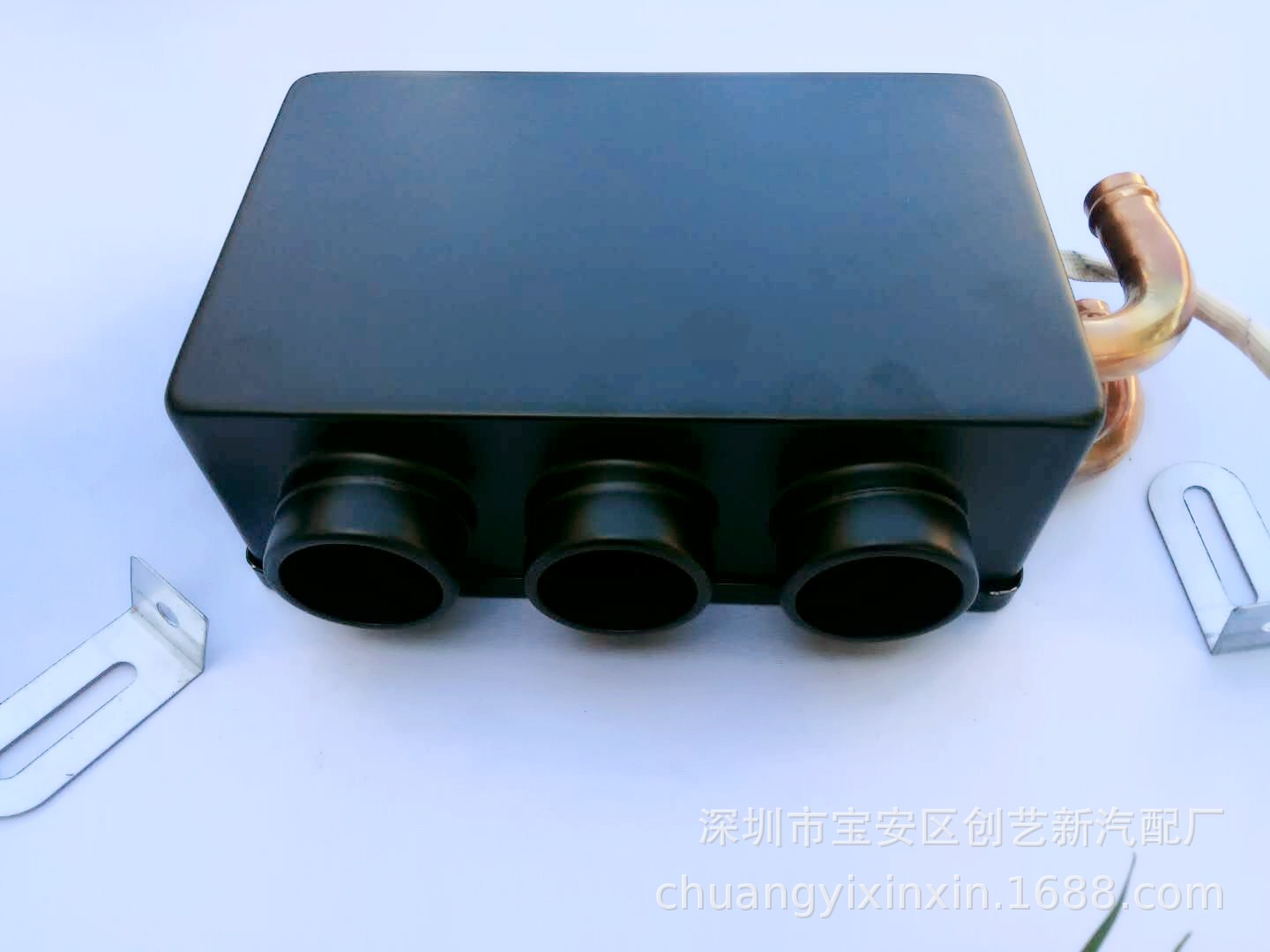 The New Cars Goods Car Warm Air Blower Combat Machine 12v24v Three-Hole Plumbing Fan Copper Water Pipe 16 Water Pipe