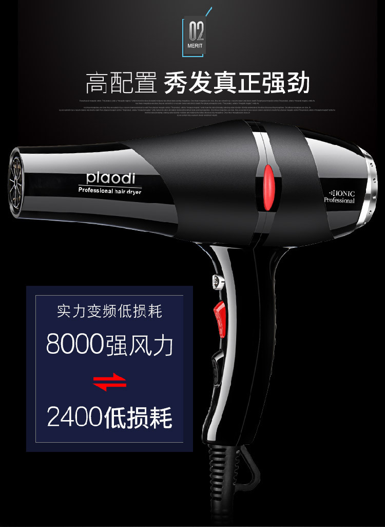 Household Hair Dryer Constant Temperature Heating and Cooling Air Anion Electric Blower MultiGear Adjustable Hair Dryer