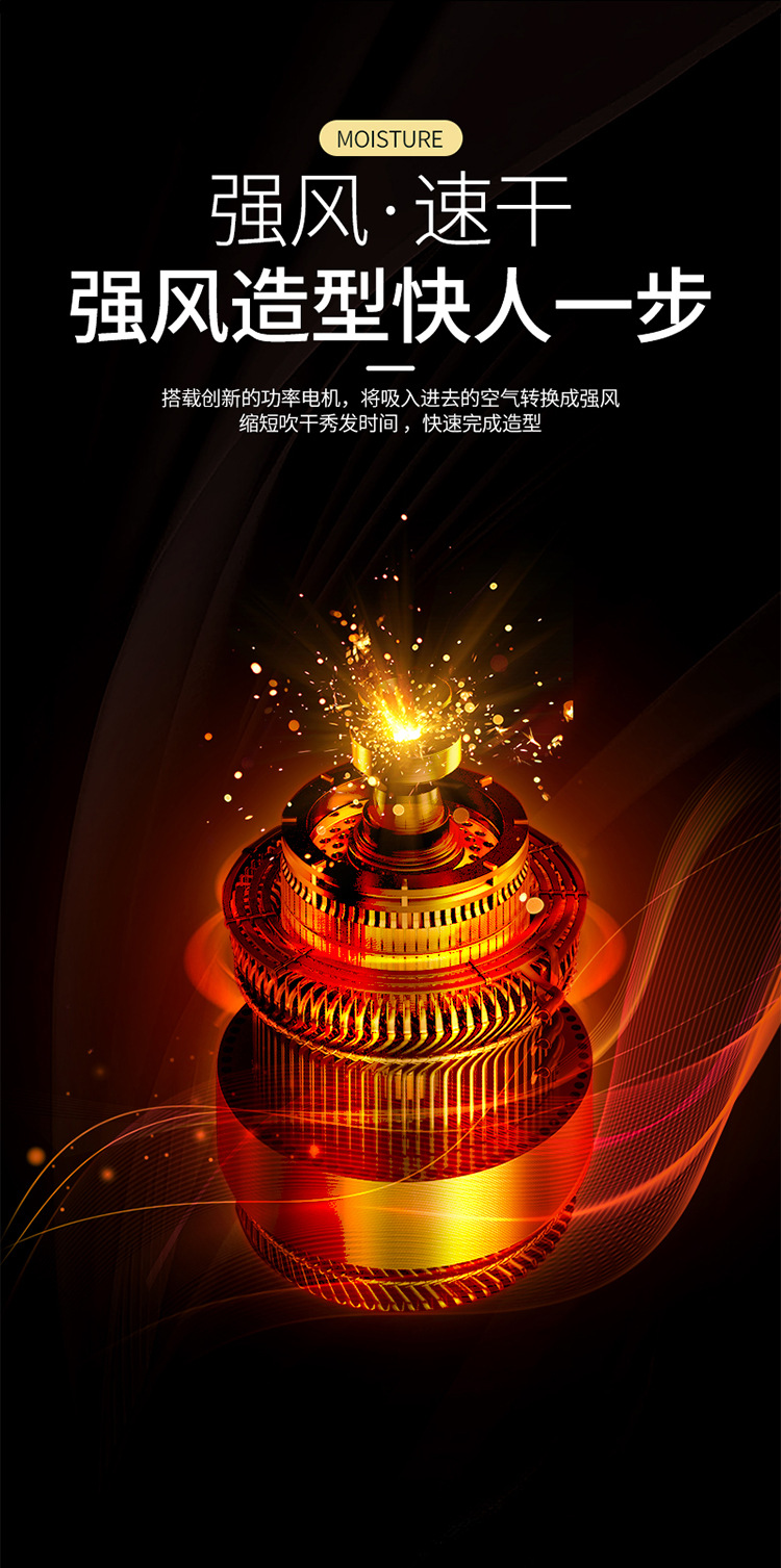 High Power Household Electric Blower Heating and Cooling Air Hair Dryer Hair Salon Hair Dryer One Product Dropshipping