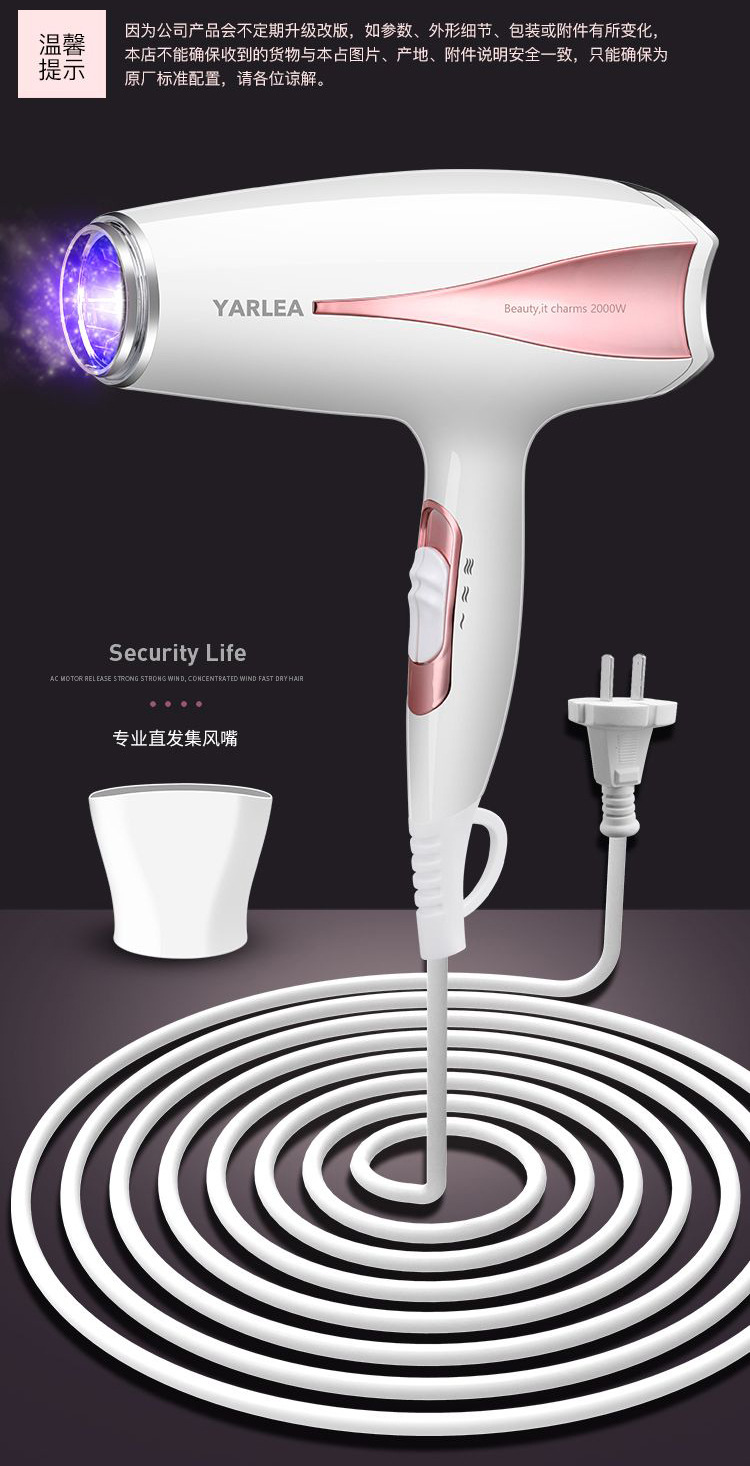High Power Household Electric Blower Heating and Cooling Air Hair Dryer Hair Salon Hair Dryer CrossBorder Hot Selling