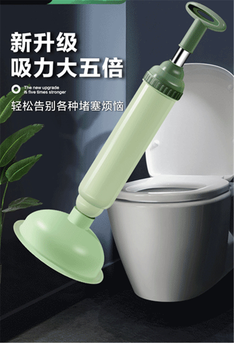 New Toilet Dredger Toilet Suck Sewer Dredger Toilet Plunger Stainless Steel Tube Vacuum Suction