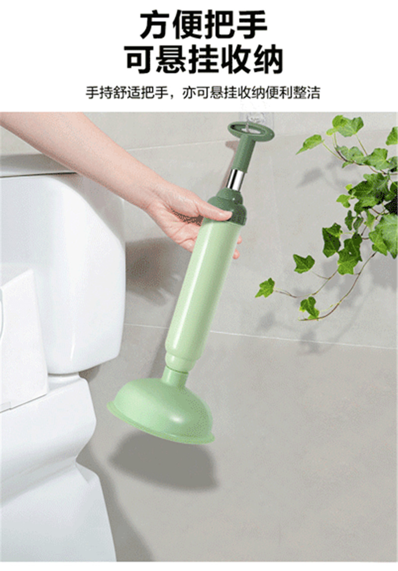 New Toilet Dredger Toilet Suck Sewer Dredger Toilet Plunger Stainless Steel Tube Vacuum Suction