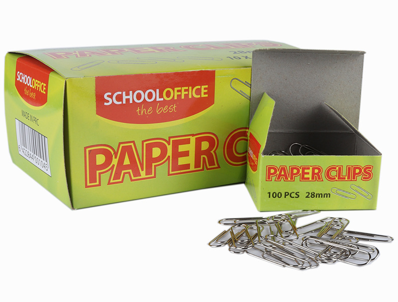 Office supplies metal paper clip material fixed pin clip boxed paper clip wholesale 28mm Office supplies metal paper clip material fixed pin clip boxed paper clip wholesale 28mm