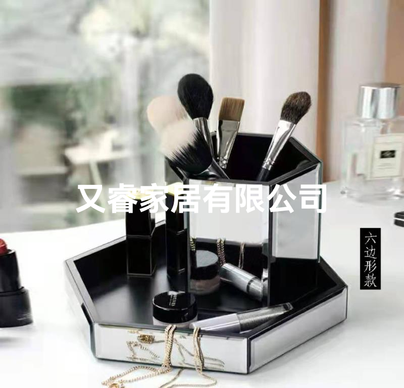 Glass Makeup Brush Box Cosmetic Case Beauty Box Chalk Box Cosmetic Box
