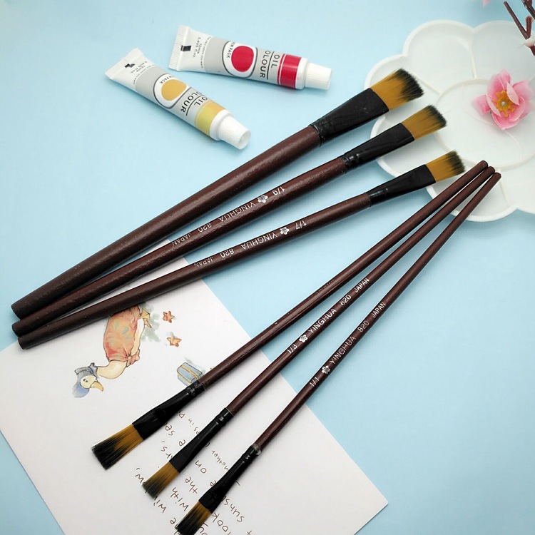 Sakura 820 high-grade nylon brush set wooden painting pen chalk painting watercolor brushes Sakura 820 high-grade nylon brush set wooden painting pen chalk painting watercolor brushes