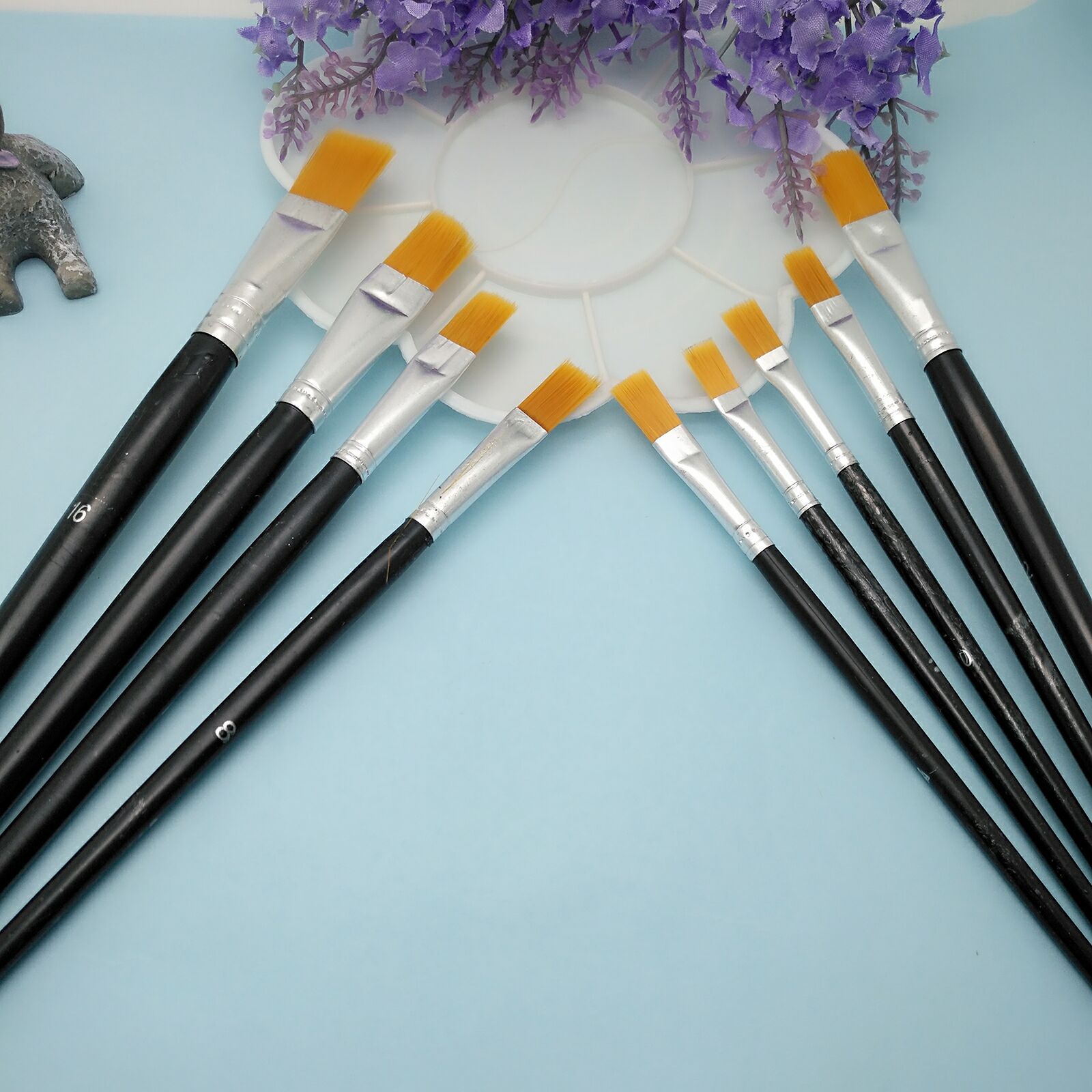 Sakura 820 high-grade nylon brush set wooden painting pen chalk painting watercolor brushes Sakura 820 high-grade nylon brush set wooden painting pen chalk painting watercolor brushes