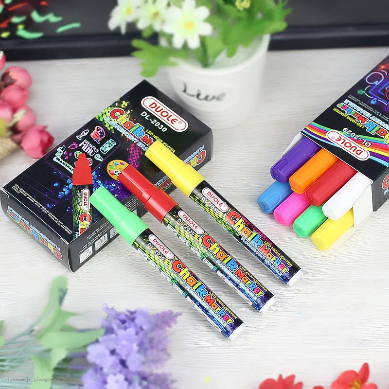 Led Handwriting Fluorescent Screen Pen Fluorescent Screen Painting Brush Wipable Color Liquid Chalk Led Handwriting Fluorescent Screen Pen Fluorescent Screen Painting Brush Wipable Color Liquid Chalk