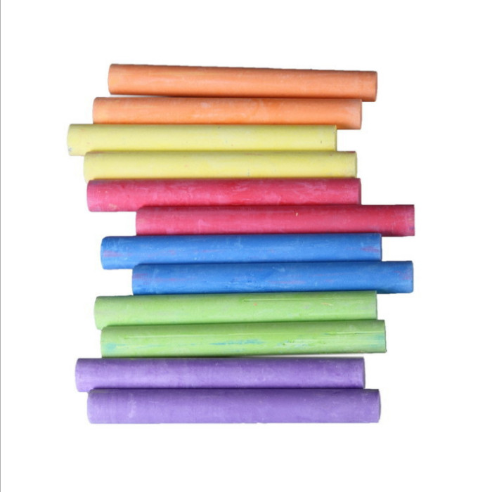 Clean dashes round children learning with high quality teaching chalk pastel