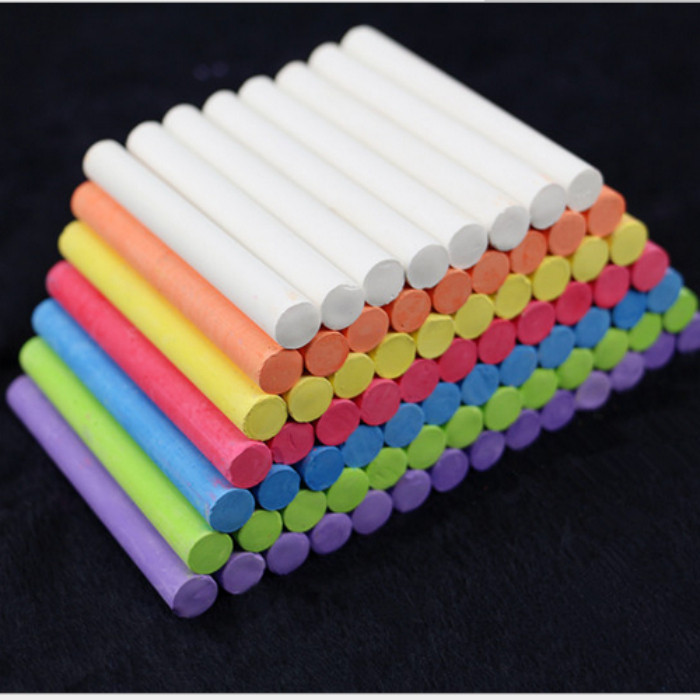 Clean dashes round children learning with high quality teaching chalk pastel