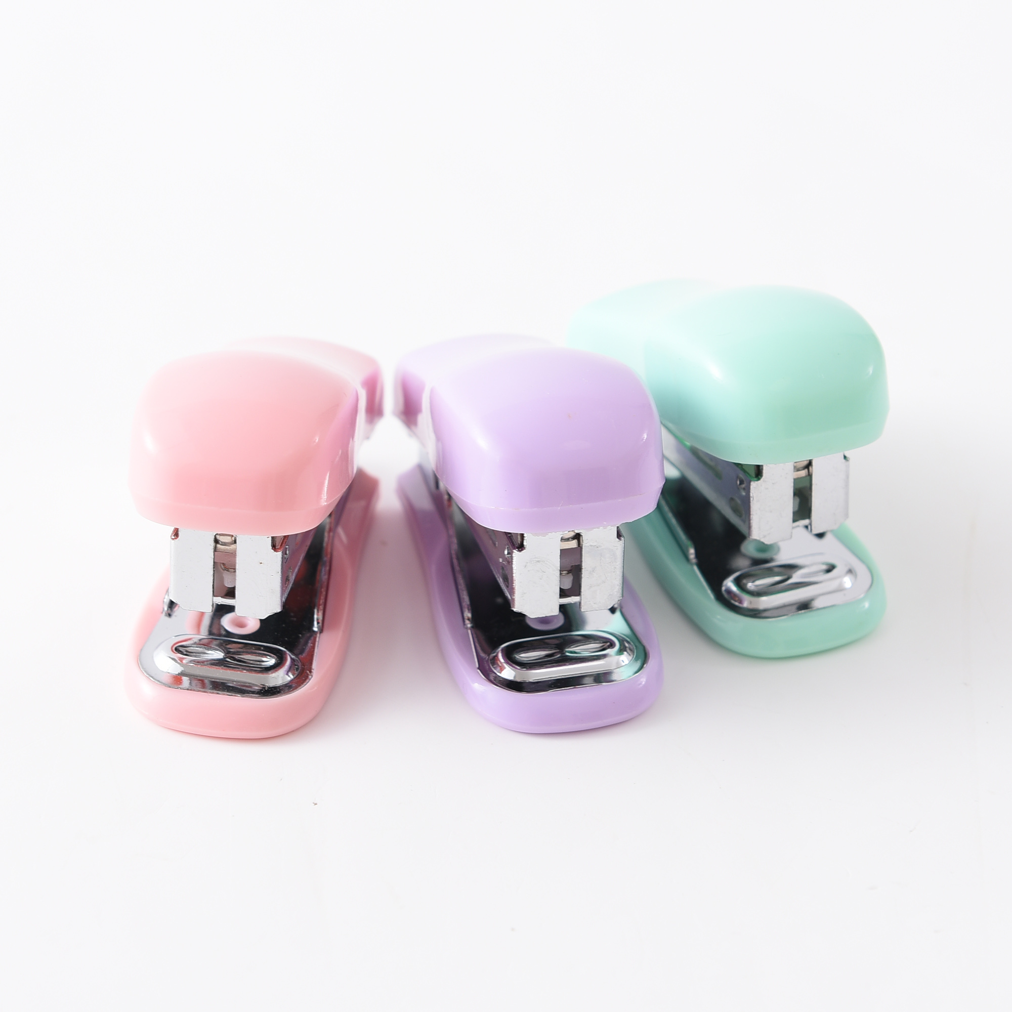 Factory direct LOGO customized metal office mini Macaron stapler 10# stapler