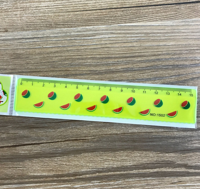 Factory direct sales fruit ruler wholesale cartoon mini plastic measuring ruler 15cm math class learning supplies Factory direct sales fruit ruler wholesale cartoon mini plastic measuring ruler 15cm math class learning supplies