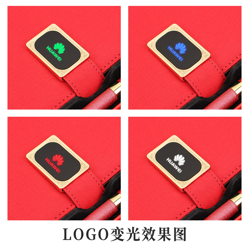 Luminous Buckle Mobile Power Notebook Signature Pen Printed Logo Charging Treasure Notebook Gift Set