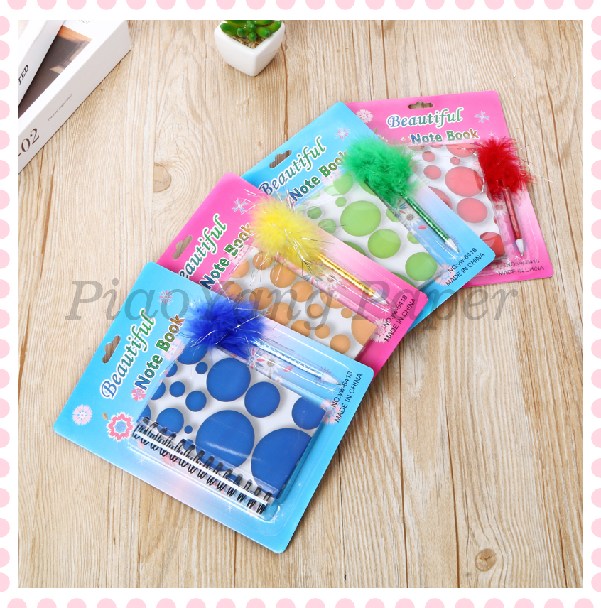 Elementary school children notebooks set notebook coil this ballpoint pen set girl lovely notebook