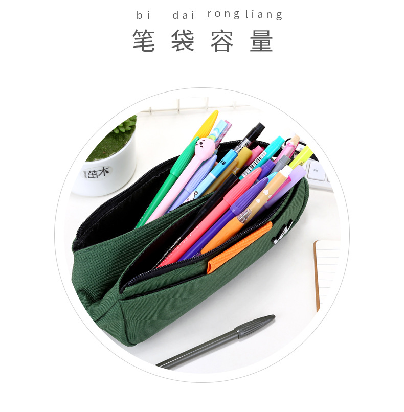 Simple canvas pencil box art pen storage box students large capacity multi-functional creative pen bag Simple canvas pencil box art pen storage box students large capacity multi-functional creative pen bag