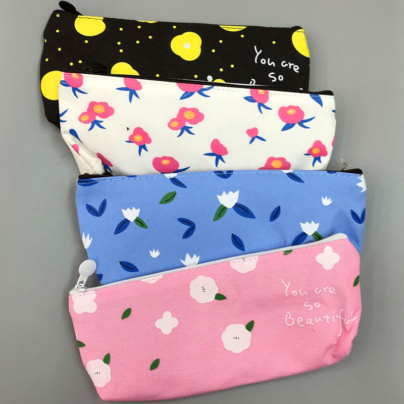 Writing Pencil Case Creative Cartoon Pen Bag Lovely sweet Large Capacity simple flower pen bag pencil case Writing Pencil Case Creative Cartoon Pen Bag Lovely sweet Large Capacity simple flower pen bag pencil case