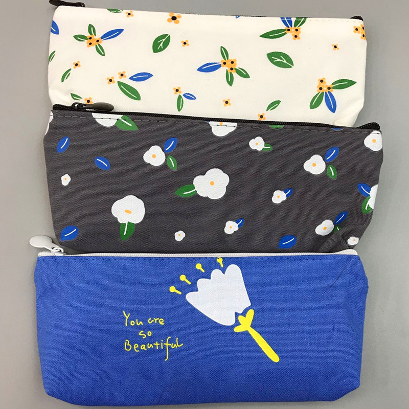 Writing Pencil Case Creative Cartoon Pen Bag Lovely sweet Large Capacity simple flower pen bag pencil case Writing Pencil Case Creative Cartoon Pen Bag Lovely sweet Large Capacity simple flower pen bag pencil case
