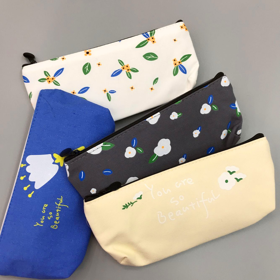 Writing Pencil Case Creative Cartoon Pen Bag Lovely sweet Large Capacity simple flower pen bag pencil case Writing Pencil Case Creative Cartoon Pen Bag Lovely sweet Large Capacity simple flower pen bag pencil case