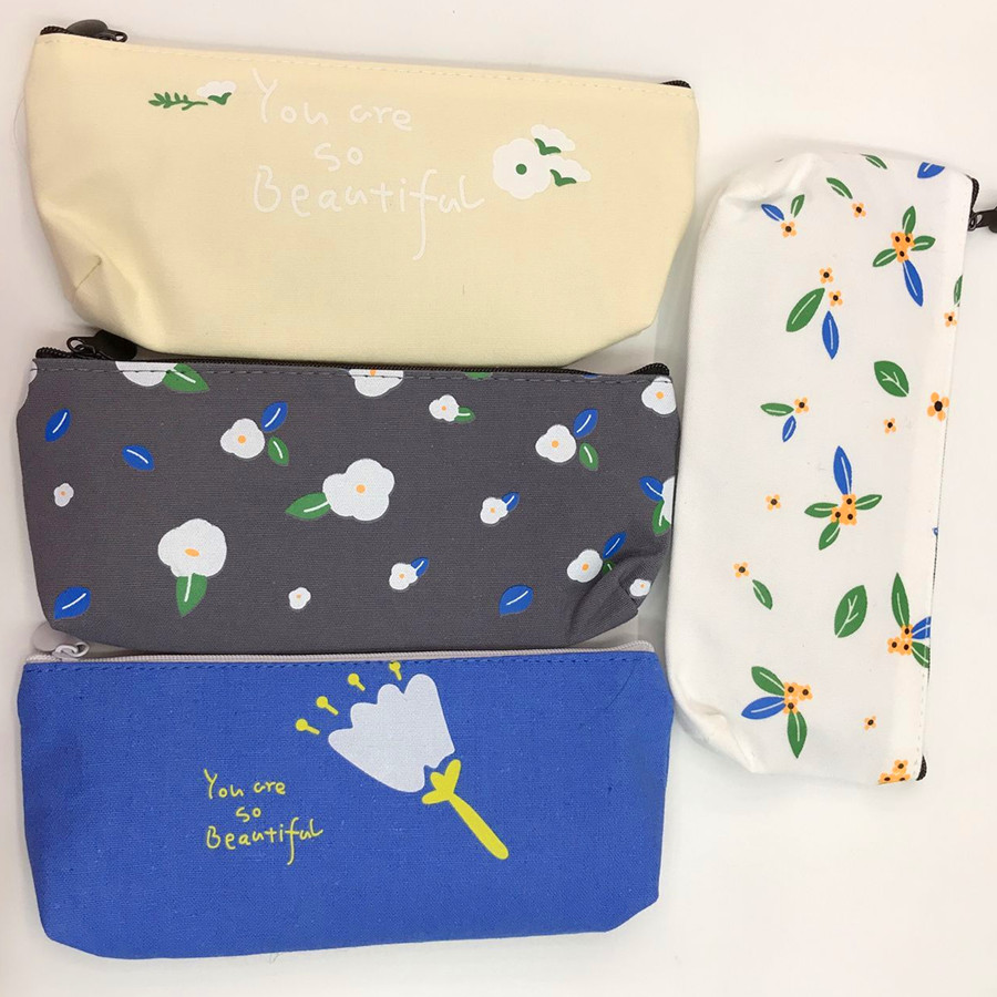 Writing Pencil Case Creative Cartoon Pen Bag Lovely sweet Large Capacity simple flower pen bag pencil case Writing Pencil Case Creative Cartoon Pen Bag Lovely sweet Large Capacity simple flower pen bag pencil case
