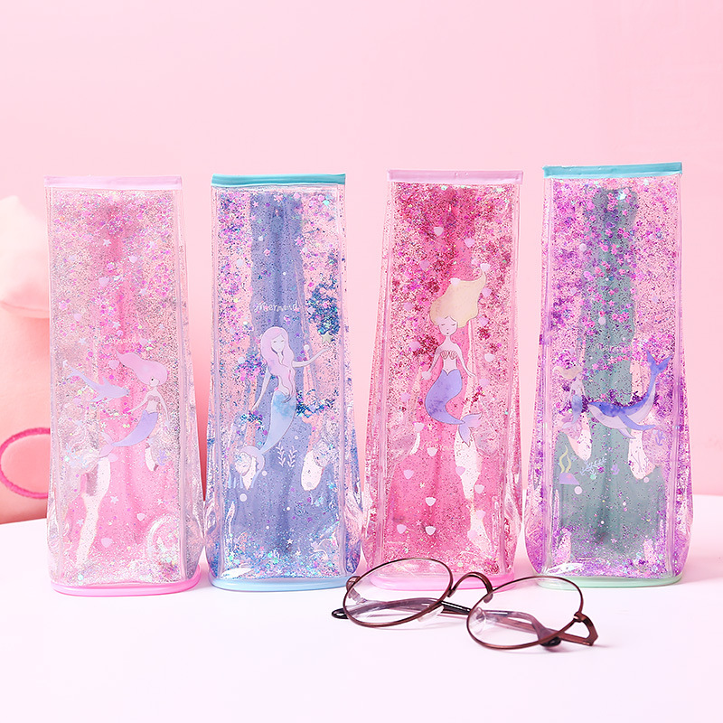 Creative liquid sand milk pen bag three dimensional large capacity pencil storage bag students gift stationery box