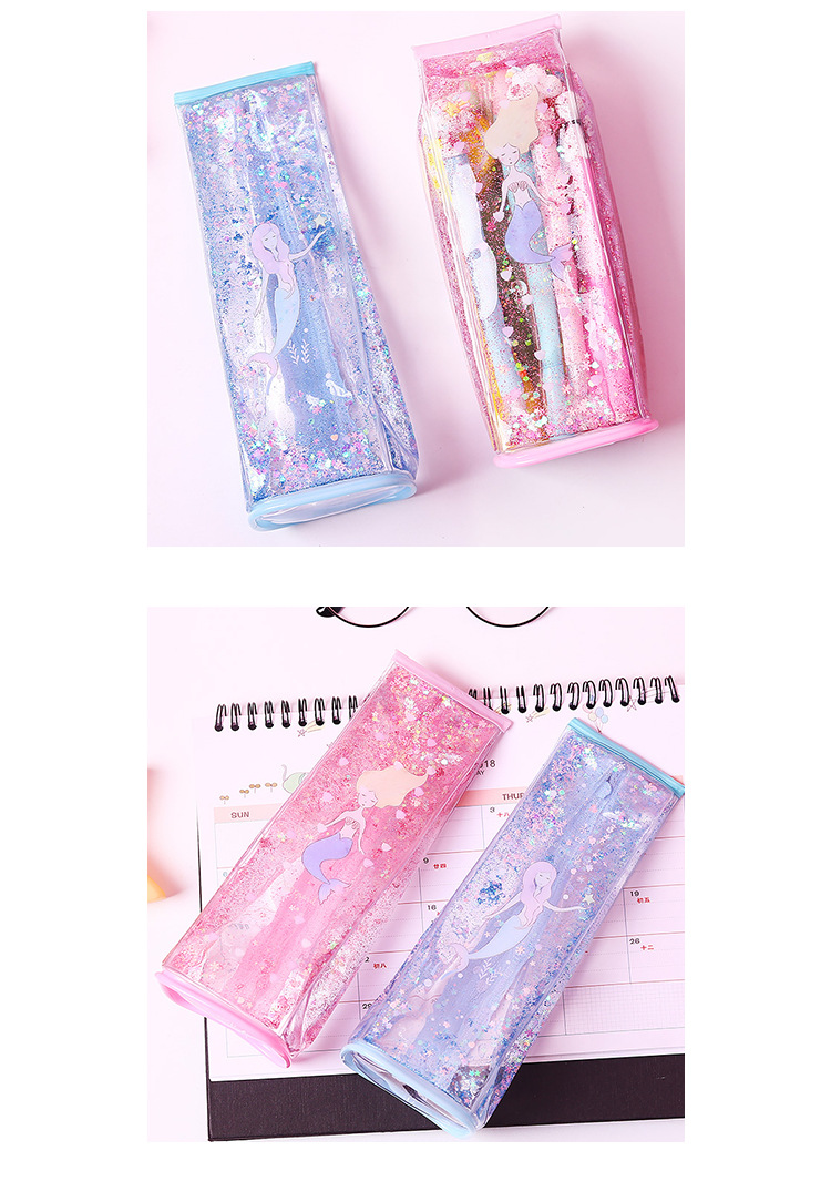 Creative liquid sand milk pen bag three dimensional large capacity pencil storage bag students gift stationery box Creative liquid sand milk pen bag three dimensional large capacity pencil storage bag students gift stationery box
