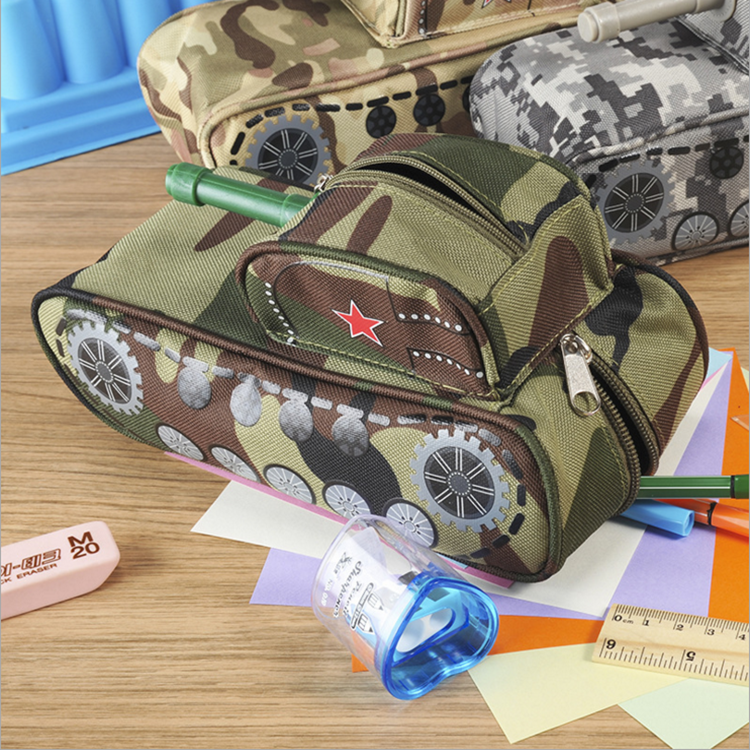 Cool tank wholesale style handsome boy password lock stationery storage pen bag pen box zipper writing case anti-theft