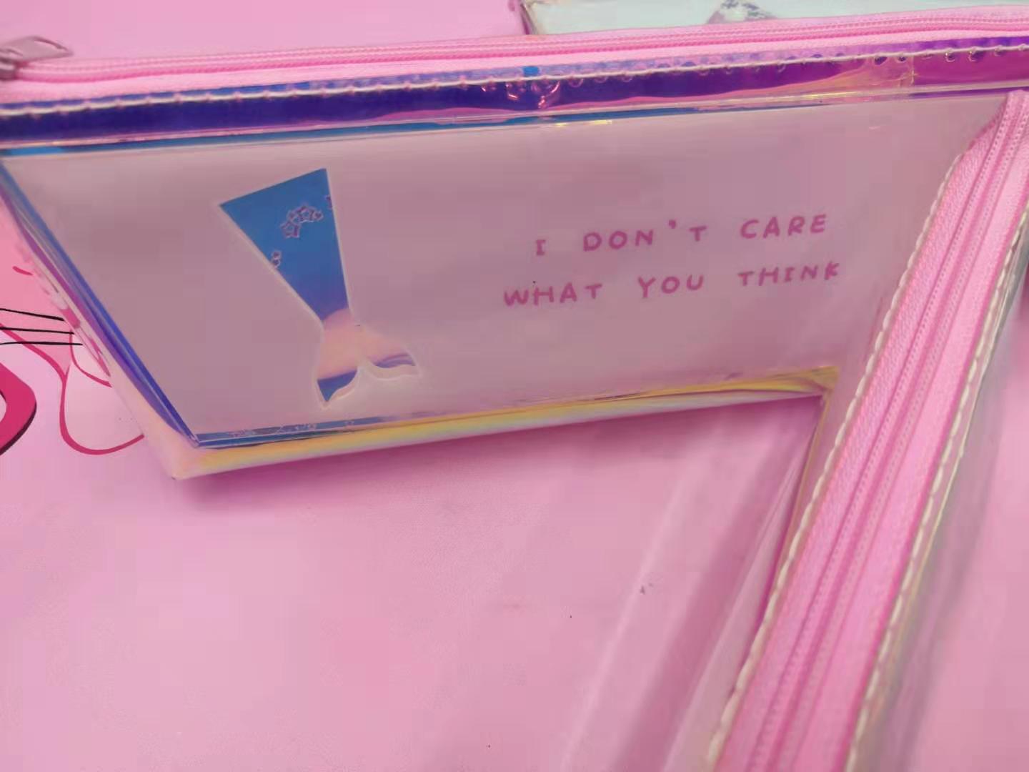 Such as wild 100%lUck into oil trapezoidal pen bag creative Korean small fresh lovely girl heart stationery box bag