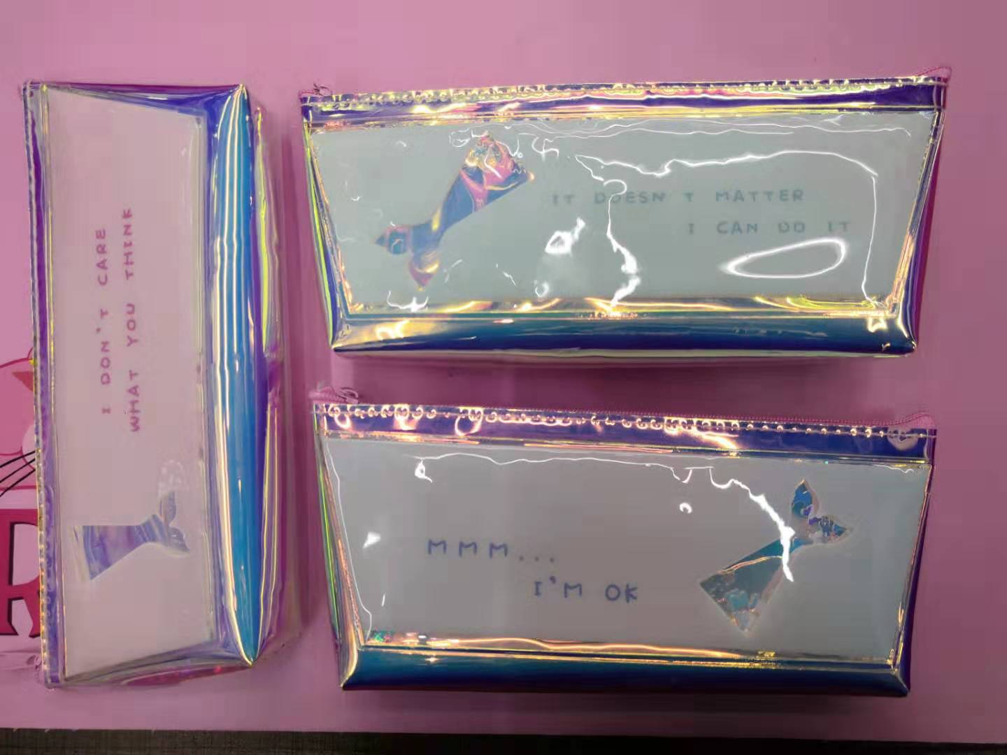 Such as wild 100%lUck into oil trapezoidal pen bag creative Korean small fresh lovely girl heart stationery box bag Such as wild 100%lUck into oil trapezoidal pen bag creative Korean small fresh lovely girl heart stationery box bag