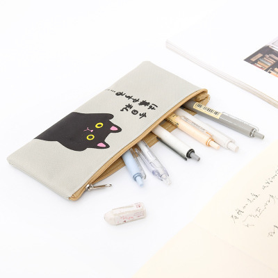 Cute cartoon Cute Kitty design pen bag large capacity student stationery bag creative goods storage bag wholesale